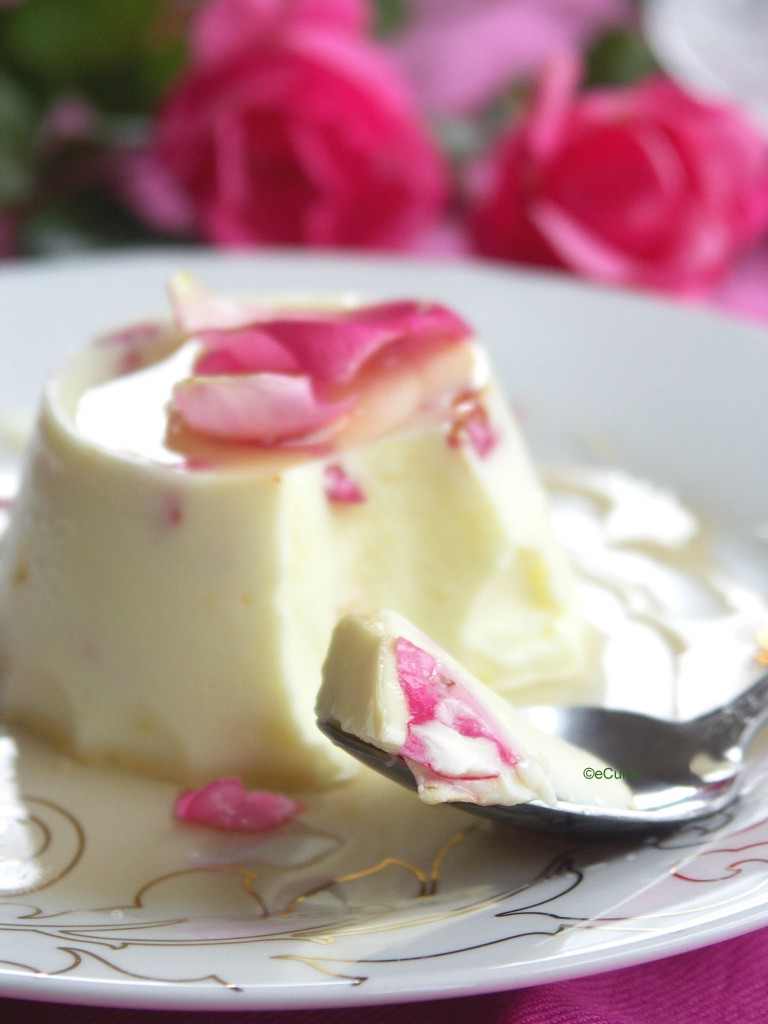 Saffron Yogurt Mousse with Rose Petal Honey eCurry The Recipe Blog