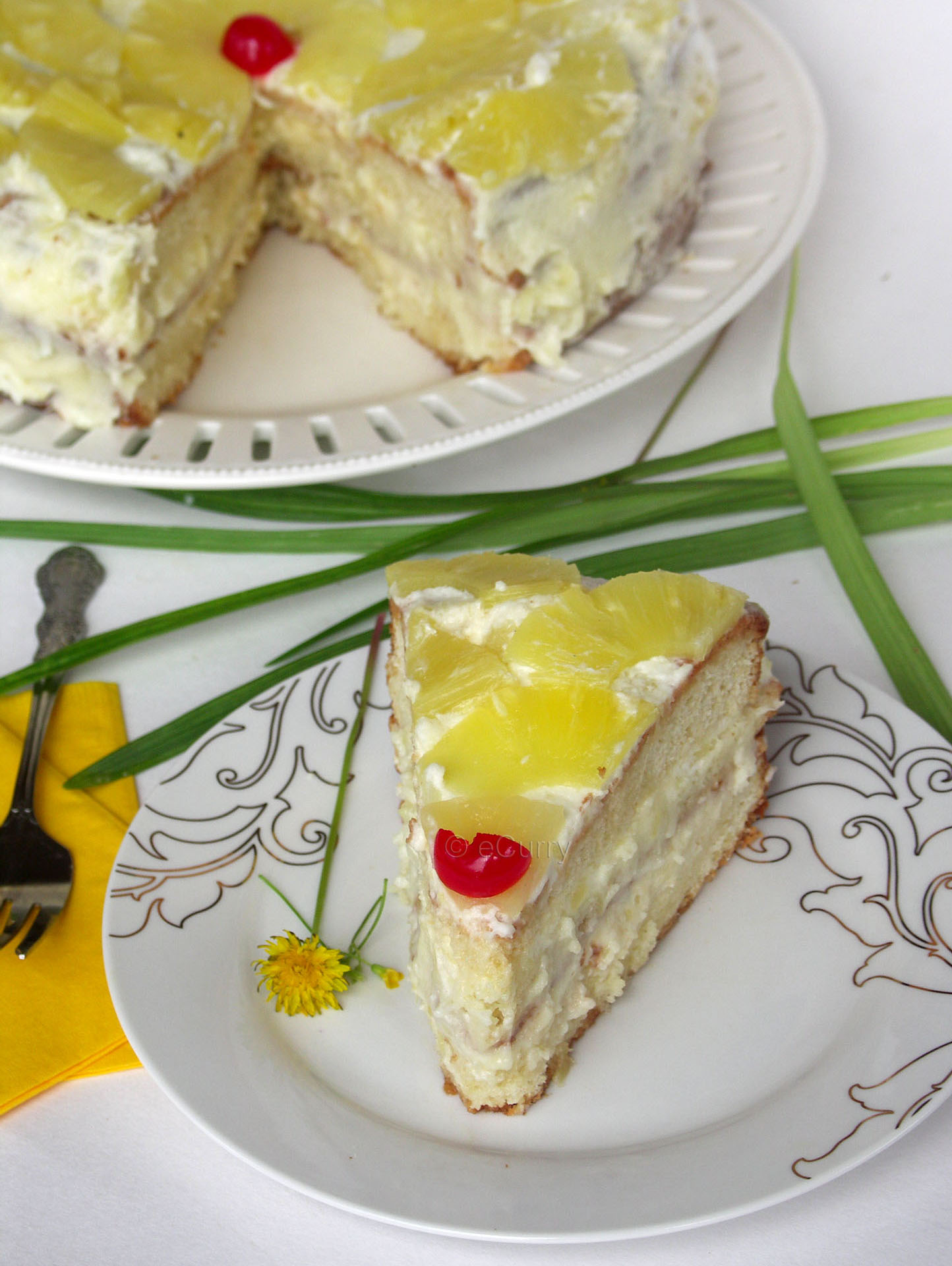 Pineapple Layer Cake eCurry The Recipe Blog