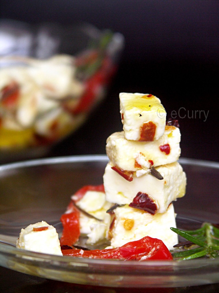 Marinated Feta Cheese eCurry The Recipe Blog