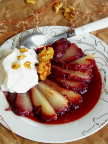 Red Wine Poached Pear 1