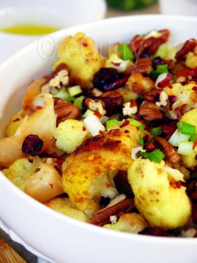 Cauliflower with Nuts, Cranberries and Spices 2