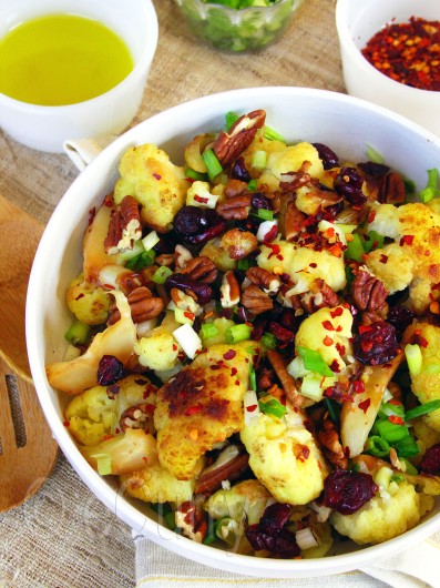 Cauliflower with Nuts, Cranberries and Spices 4