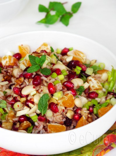 Rice, fruit and nut Salad 
