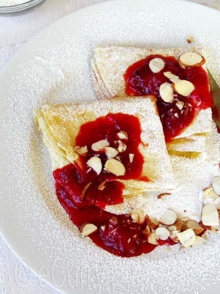 Crepes with Strawberry Orange Compote