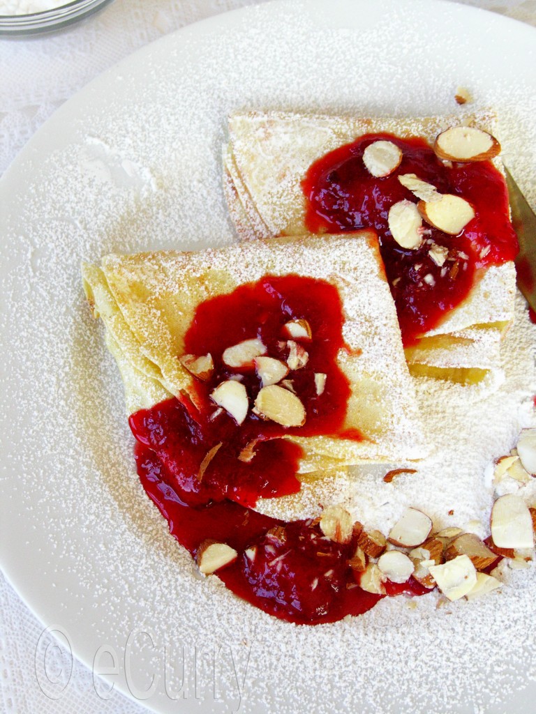 Crêpes with Strawberry and Orange Compote eCurry The Recipe Blog
