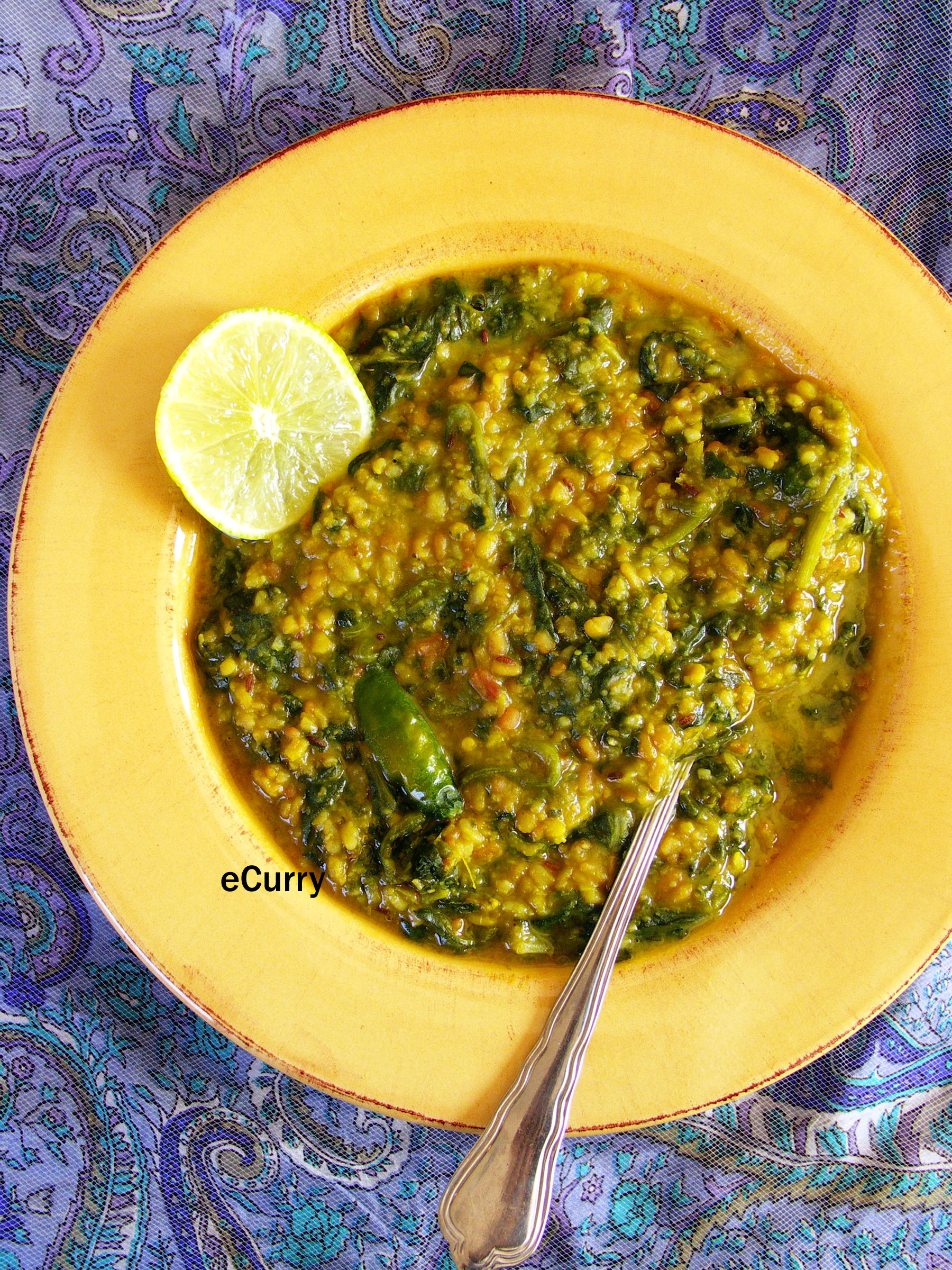 Dal Palak/Lentils with Spinach eCurry The Recipe Blog