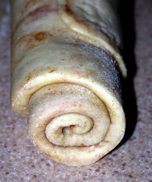 making cinnamon rolls