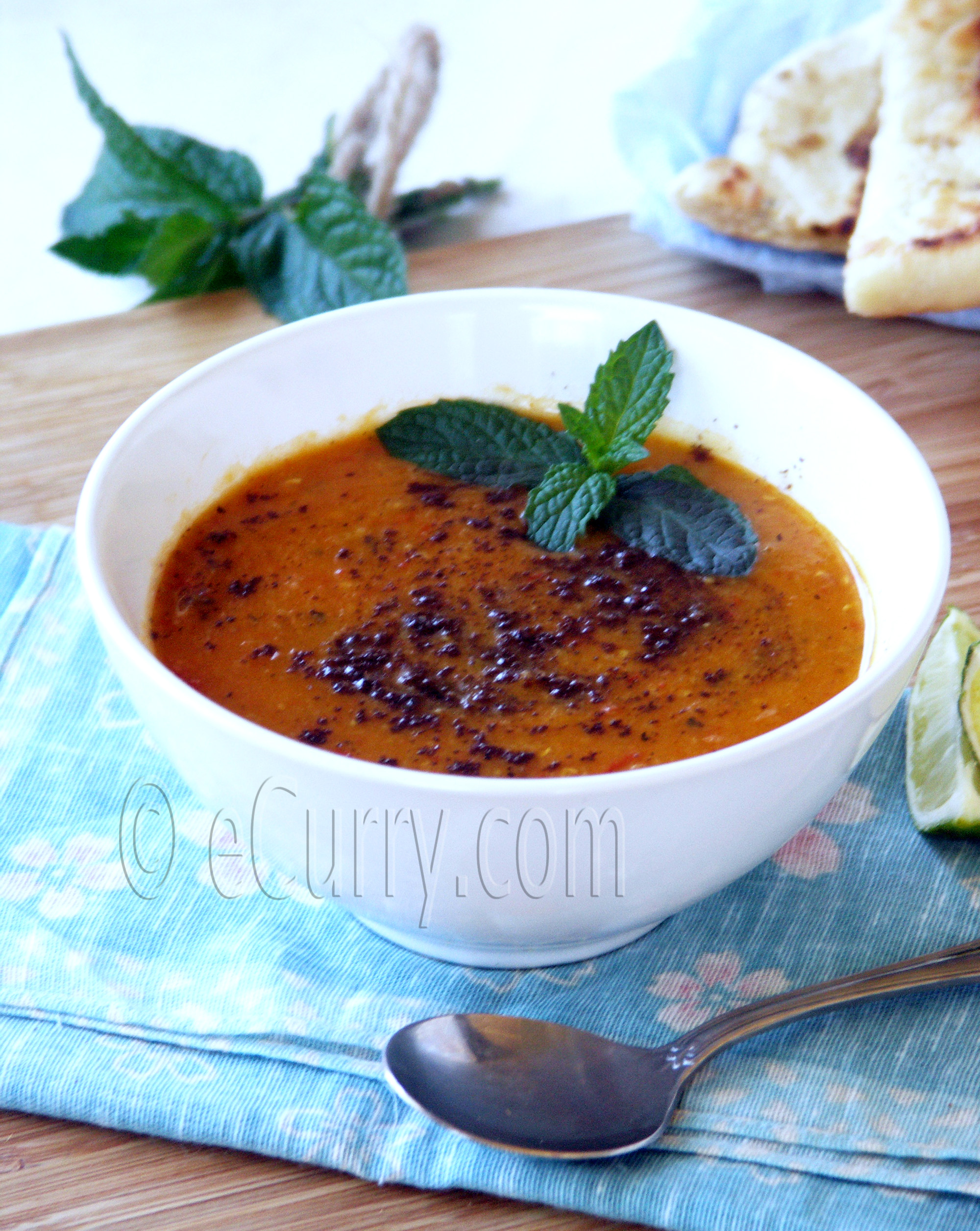 Turkish Red Lentil Soup with Sumac eCurry The Recipe Blog