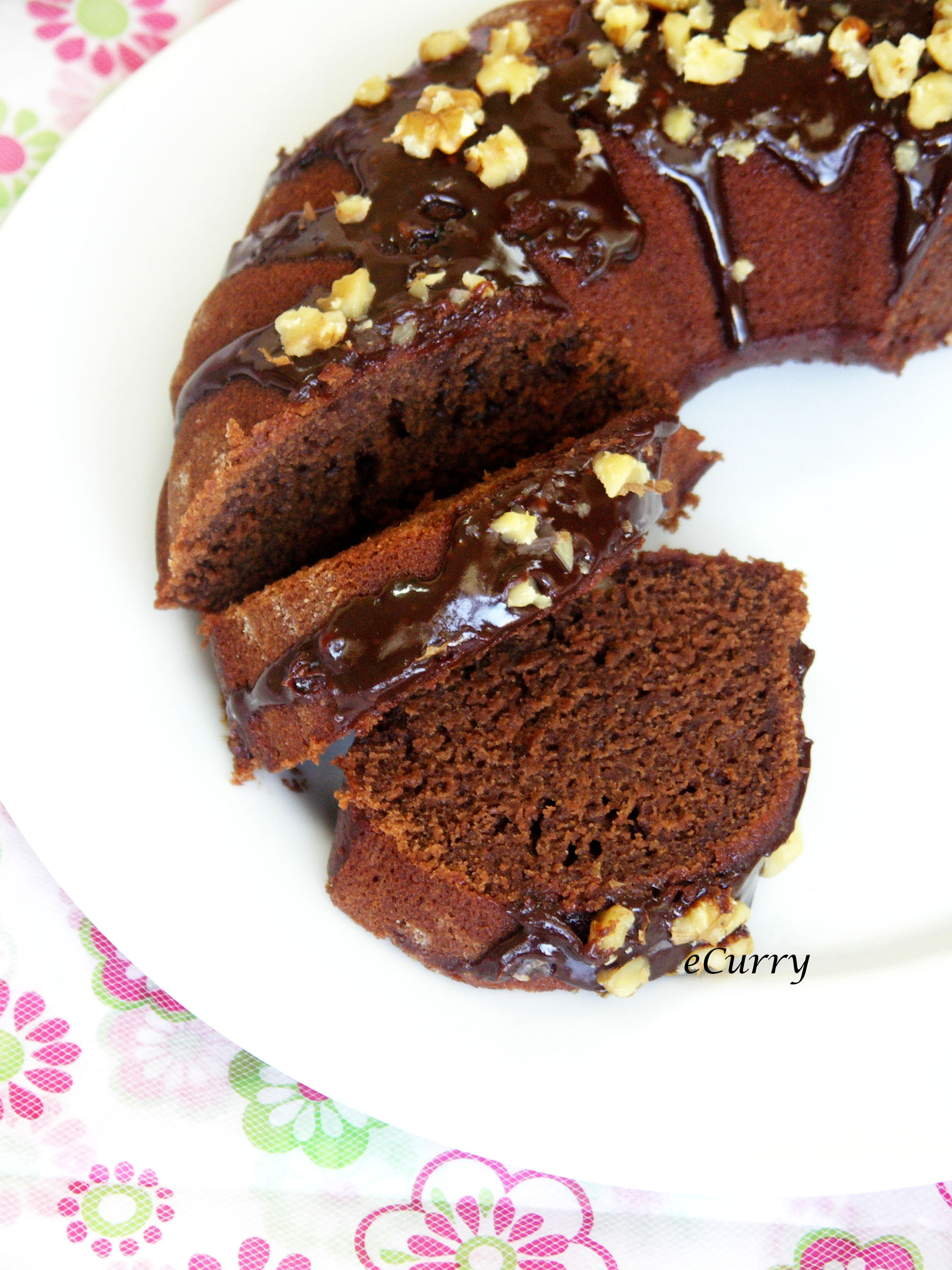 Coffee Flavored Chocolate Cake eCurry The Recipe Blog