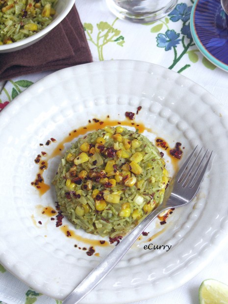 Roasted Hatch Chile and Corn Rice