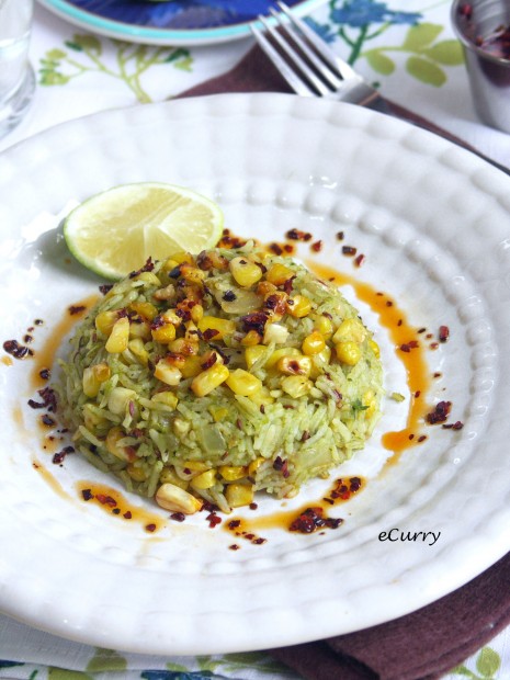 Roasted Hatch Chile and Corn Rice