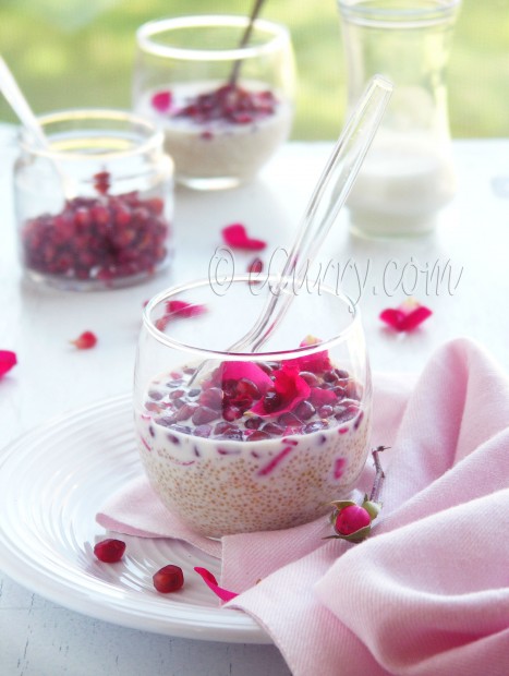 Quinoa Pudding with Rose and Pomegranate
