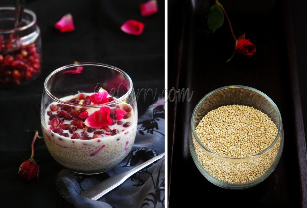Quinoa Pudding with Rose and Pomegranate 