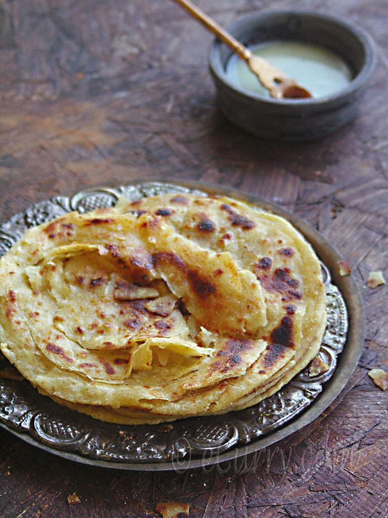 Lachha/lachcha Paratha- Indian layered flat bread recipe