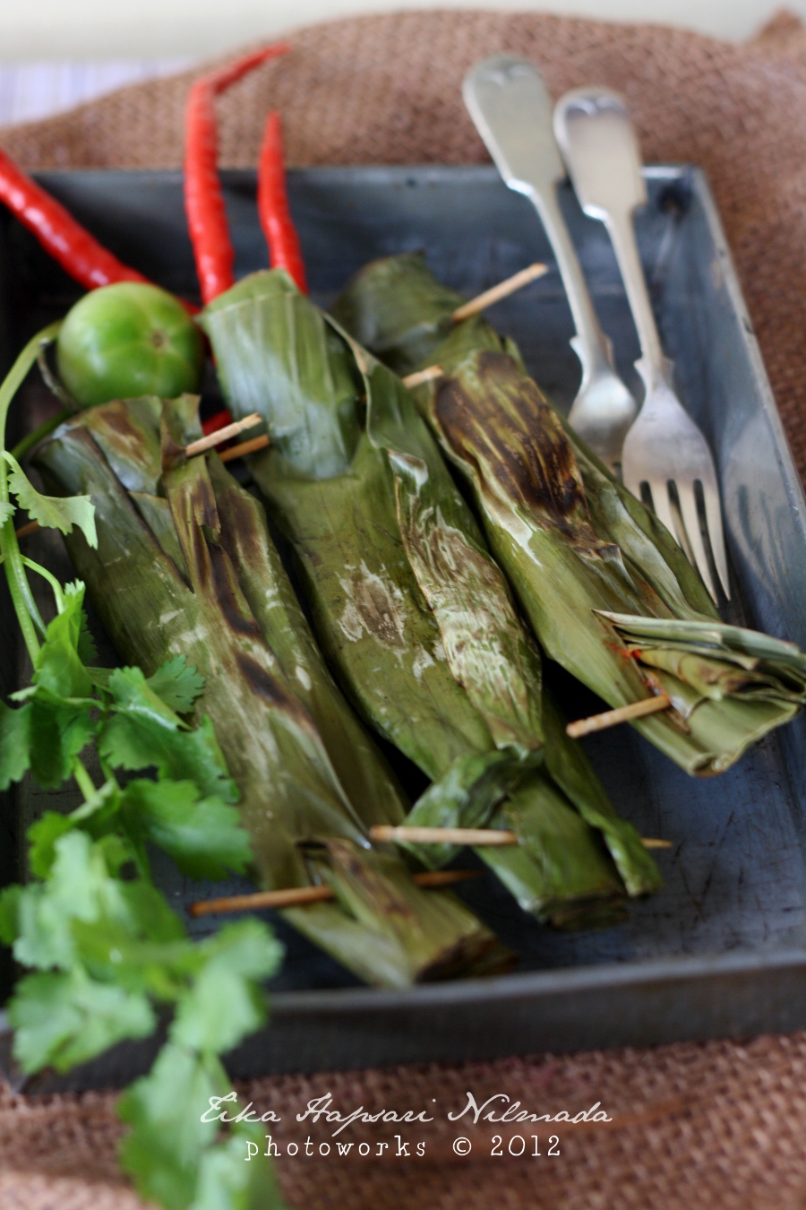 Spicy Oyster Mushroom in Banana Leaves a Guest Post by