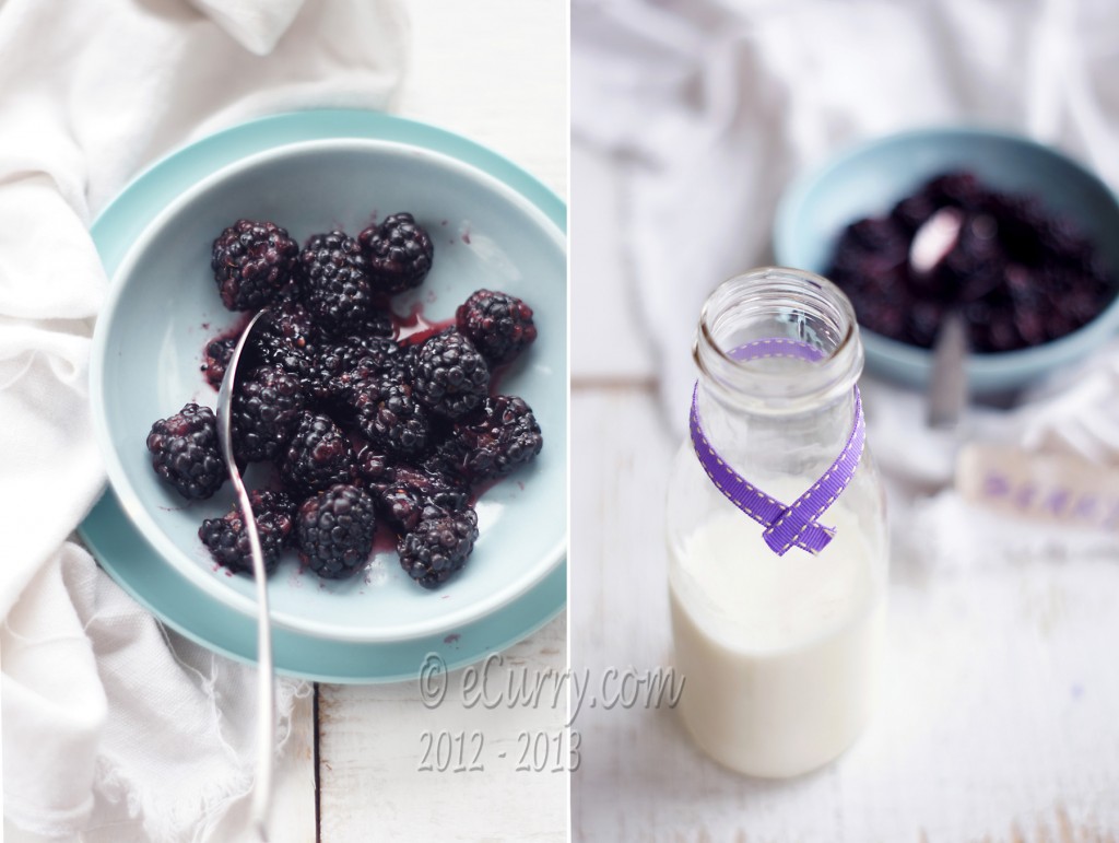 Blackberry Ice Cream Ingredient Diptych 3